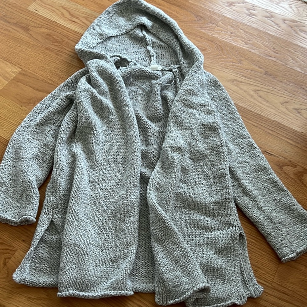 Women’s LOFT Outlet hooded gray sweater size M
